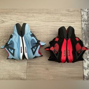 *BUNDLE* Jordan 4’s Sneakers Red Thunders and Cactus Jacks (used)